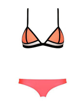 ItspleaZure Rose Pink Color Patchwork Two Piece Bikini Swimwear for  at itspleaZure